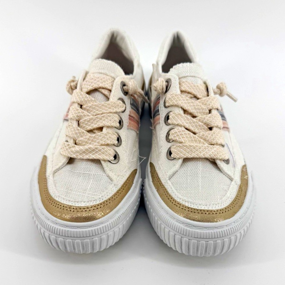Blowfish Malibu Marley Unisex Kids Size 6 White Canvas Low Top Lace-Up Sneaker